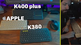 logitech K380 VS K400 PLUS VS APPLE KLAVYE [upl. by Deonne448]