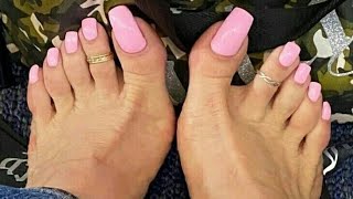 daily applying foot fingers nails polish design ideas for ladies [upl. by Yeznil]