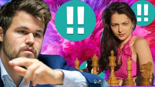 Perfect chess game 169 Magnus Carlsen vs Alexandra Kosteniuk [upl. by Nevarc921]