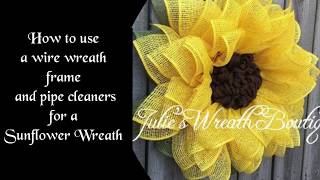 Sunflower Wreath Tutorial How to Make a Flower Wreath [upl. by Odelinda376]