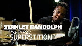 Stanley Randolph How To Play quotSuperstitionquot  Drum Lesson DRUMEO [upl. by Nitsuj]