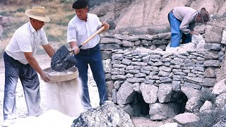 El YESO Obtención artesanal del polvo de yeso por la COCCIÓN DE PIEDRAS EN UN HORNO  Documental [upl. by Libna]