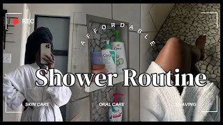 My Affordable Night Time Shower Routine Skin care Shaving Oral Hygiene [upl. by Mmada]