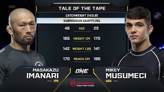 Masakazu Imanari vs Mikey Musumeci  ONE Championship Full Fight [upl. by Ardnu]