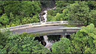 Abandoned old Stockton mine road by drone in 4K  New Zealand [upl. by Lledra]