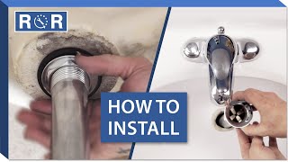 How to Install a Bathroom Sink Drain  Repair and Replace [upl. by Wasserman73]