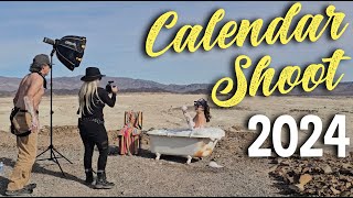 Death Valley Life 2024 PinUp Calendar Shoot with Jessica While Randy Fixes My Vintage Trailer [upl. by Nickerson]