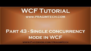 Part 43 Single concurrency mode in WCF [upl. by Iarahs694]