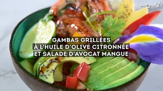 Recette gambas grillées et salade davocat mangue pour 2 personnes  Pro à Pro [upl. by Zaragoza]