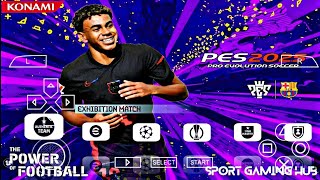 PES 2025 PPSSPP ANDROID OFFLINE REAL FACES FULL TRANSFER UPDATE 202425 CAMERA PS5 BEST GRAPHICS [upl. by Notled599]