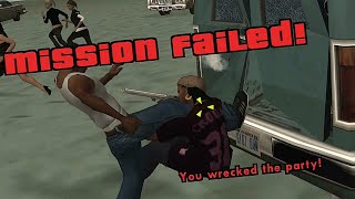 GTA San Andreas  Mission Failed Compilation [upl. by Aneetsirk]