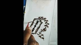 Shaving balde mehndi design video trick easy mehndieasytrickyoutube😍 [upl. by Perkin]