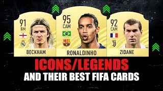 FIFA 22  ICONS AND THEIR BEST FIFA CARDS 😱🔥 ft Beckham Ronaldinho Zidane [upl. by Ashia]