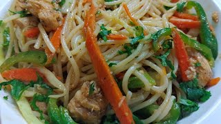 Chicken amp Vegetable Spaghetti Recipe  Easy Chicken Chow Mein Recipe  Quick amp Delicious Recipe [upl. by Ernest]