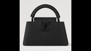 Louis Vuitton Capucines EastWest Mini M23955 All Black [upl. by Ellimak724]