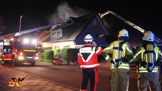 Brand eines Einfamilienhauses  Großeinsatz in Tönisvorst [upl. by Willock]