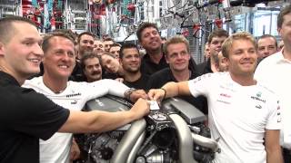 MercedesBenz TV The Formula 1 stars in Rastatt and Affalterbach [upl. by Paulo]