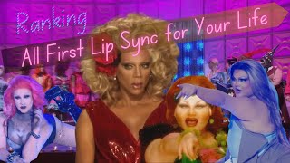 LIPSYNC RANKING every first quotlip sync for your lifequot season 116 rupauls drag race [upl. by Iva]