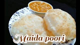 Simple amp Easy Maida Poori Recipe😋 [upl. by Ellevehc]