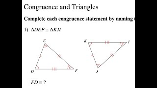 Congruence and Triangles [upl. by Erhart]