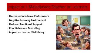 maladjustment and good mental health of teachers [upl. by Savick]