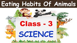 Eating Habits Of Animals  Class  3 CHAPTER 1 Science  CBSE  Herbivores Carnivores Omnivores [upl. by Sacken]