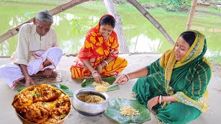 popi kitchen eating CHINGRI POLAO and CHICKEN KOSHA [upl. by Weixel]