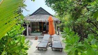 Oblu Select Sangeli Maldives resort review Beach villa room tour beachfront WetravelMaldives [upl. by Yecniuq821]