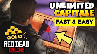 How to GET UNLIMITED CAPITALE  GOLD FAST amp EASY SOLO in RED DEAD ONLINE [upl. by Esilrahc]