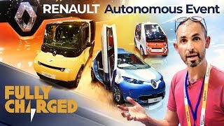 Renault ZOE fully autonomous electric vehicle amp Renault EV’s at Vivatech 2019  Fully Charged [upl. by Spalding886]