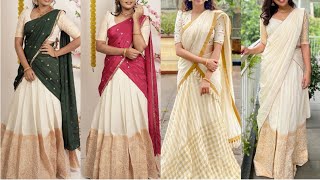 Onam Special Outfits Trendy Onam Dress Designs 2024kerala Dress collection [upl. by Arabrab]