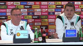 ÖFB Pressekonferenz mit Teamchef Ralf Rangnick amp Marcel Sabitzer vor dem Testspiel gegen die Schweiz [upl. by Elva255]