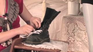 How to Straight Lace Dr Martens Boots  Fashion Below the Knees [upl. by Knah636]