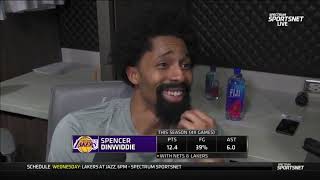 Spencer Dinwiddie PostGame Interview  Detroit Pistons vs Los Angeles Lakers [upl. by Enived]