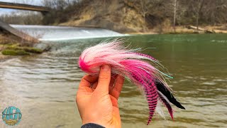 Fly Fishing for a True River Monster Musky Fishing [upl. by Yajet]