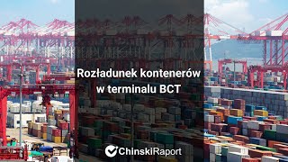 Rozładunek kontenerów w termianalu BCT Terminal kontenerowy rozładunek statku [upl. by Nellaf]