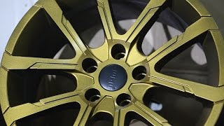 MOMO Quantum Evo Wheels Wrapped in Gold Satin  Plastidip India  Flaunt Ur Kuler [upl. by Inilahs]