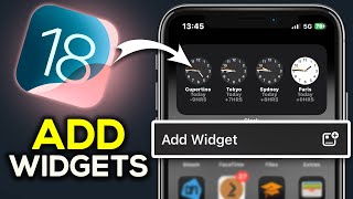 How To Add Widgets On Iphone iOS 18 [upl. by Rehpotsirhk]