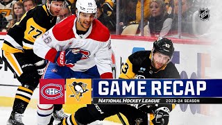 Canadiens  Penguins 127  NHL Highlights 2024 [upl. by Tsiuqram]