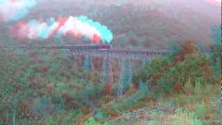 3D Video anaglyph  Mit Dampfg durch die Türkei  Steam train in Turky [upl. by Attenweiler]