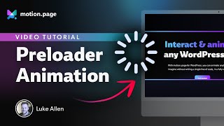 Create a Beautiful Preloader Animation in WordPress with Motionpage [upl. by Hsotnas]