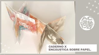 Encáustica sobre Papel Conheça o Caderno X [upl. by Nohtan]