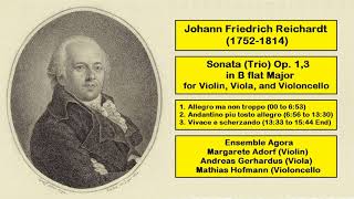 Johann Friedrich Reichardt 17521814  Sonata Trio Op 13 in B flat Major [upl. by Ylam]