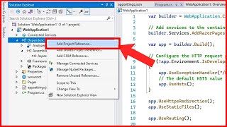 How to add reference in visual studio 2022  How to add reference in visual studio [upl. by Odnomor846]