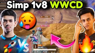 Simp Unbelievable 1v8 Clutch WWCD🔥🥵 • GodL Vs SouL📢 [upl. by Giselle962]