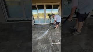 Patio amp pool deck travertine paver pressure washing and sealing in Phoenix AZ  United Power Washing [upl. by Shelli136]