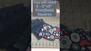 Denim Churn Dash Quilt Block  Simple Beginner [upl. by Teressa523]