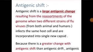 Antigenic shift and Drift [upl. by Streetman]