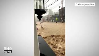 Severe flash flooding hits Ellicott City in Maryland [upl. by Wershba465]