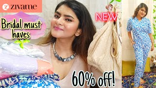 Zivame NIGHTWEAR amp Lingerie Haul  BRIDAL  Send Off Season sale with Zivame  SALE Upto 60 off [upl. by Tekla]